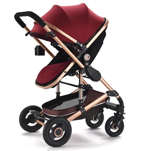 Image of New Design Colorful Cloth Basket Easy Control Custom Made Luxury Baby Stroller