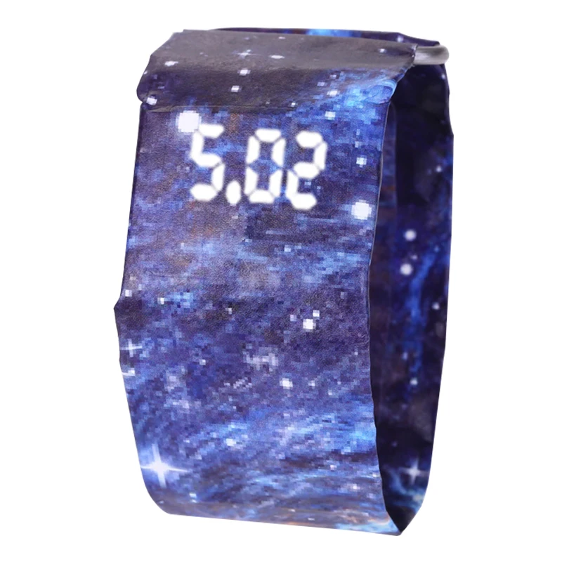 

Promotional Gift Item Waterproof Paper Watch for Unique Creative Design Digital led Wristwatch