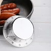 NEW high end stainless steel countdown mechanical round Kitchen Timer with magnet fridge timer