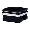 High quality tabletop 9 inch artistical bread basket food safety round serving baskets with red cloth bag