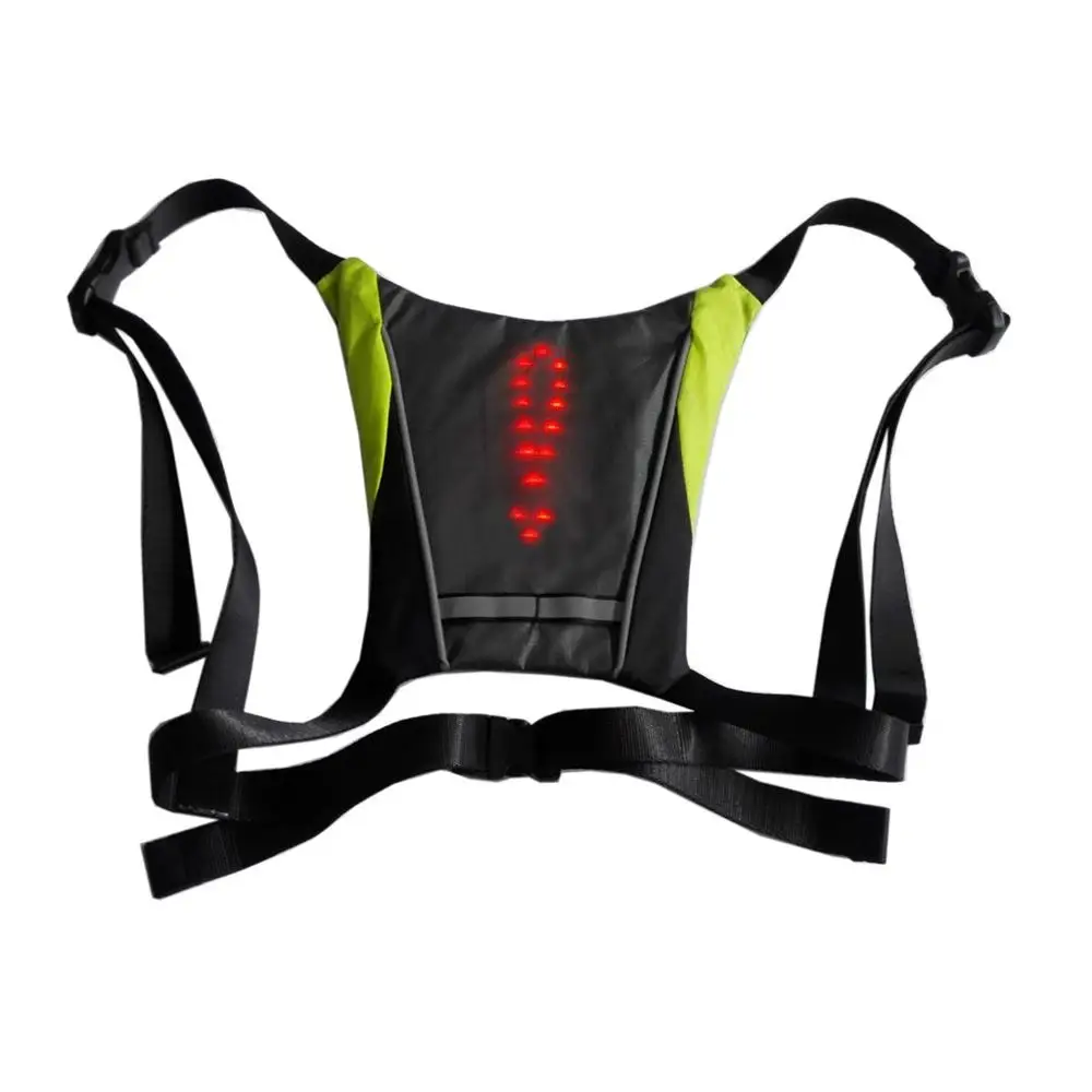 

LED Turn Bike Bag Signal Light Reflective Vest Backpack Travel Sport Outdoor Waterproof for Safety Night Cycling Running Walking