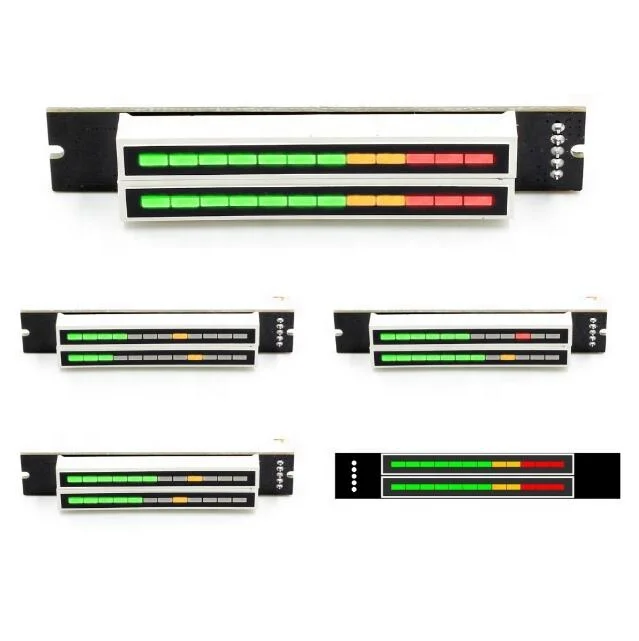 
Dual 12 bit dual channel LED music spectrum level indicator (7 green 2 orange 3 red)  (62105419615)