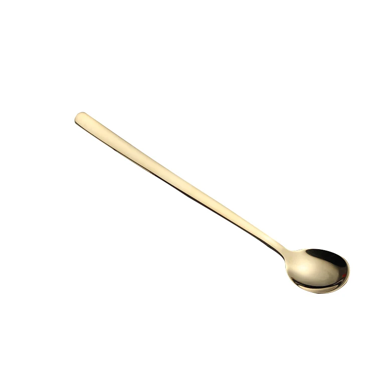 

Long handle 304 food grade stainless steel coffee stirring spoon, Silver, gold, rose gold, black, blue, purple, pale gold