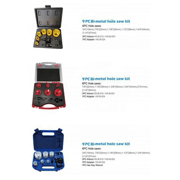 
Aluminum Cast Iron Brass Cutting 17pcs Bimetal hole saw blades set 