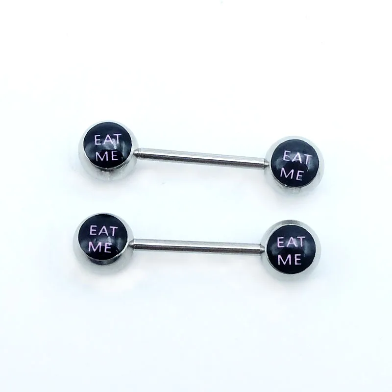 

Stainless steel body jewelry drop oil barbell sexy nipple rings piercing for women, Black,pink