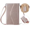 Pink Gold Neck Travel Wallet Leather Passport Holder Envelop