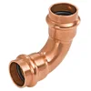 1/2 HVAC Plumbing Press Fitting Copper Tube Elbow Female Compression Pipe Fittings Elbow