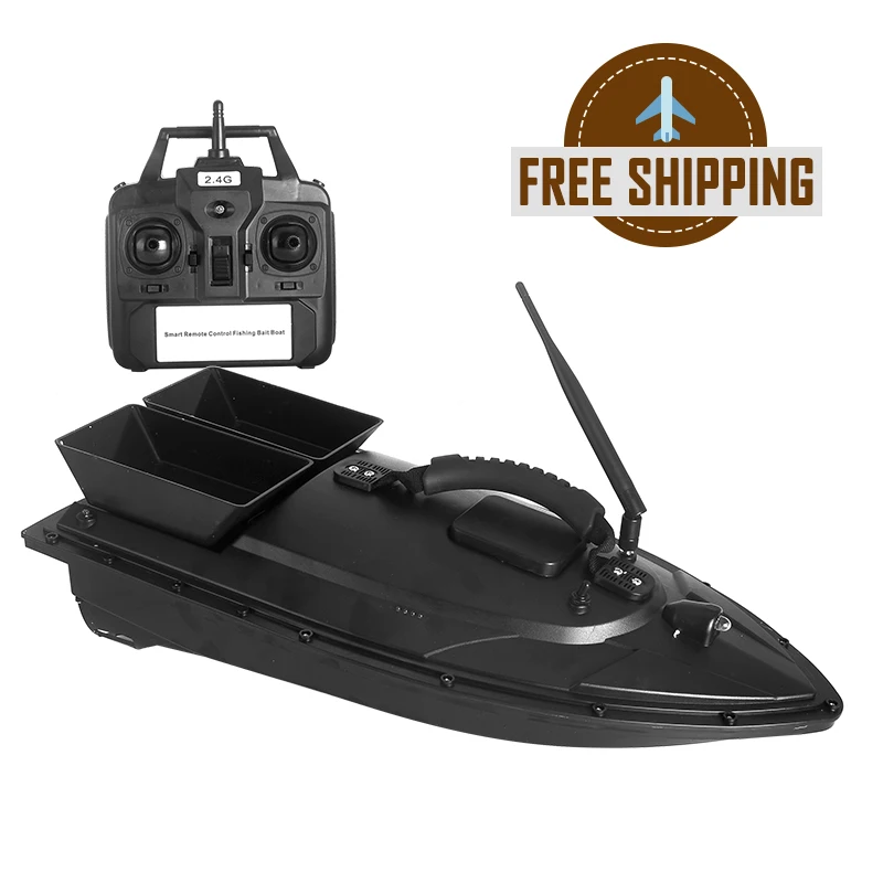 

Free Shipping Fishing Tool Smart Remote Control Fast Electric RC Fishing Bait Boat 2pcs Bait Tanks with Dual Motors, N/a