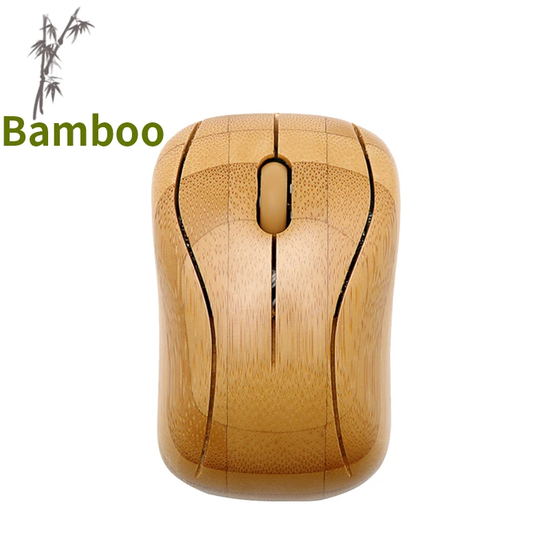 

Eco friendly bamboo wooden wireless optical comfortable laptop mouse, Natural bamboo