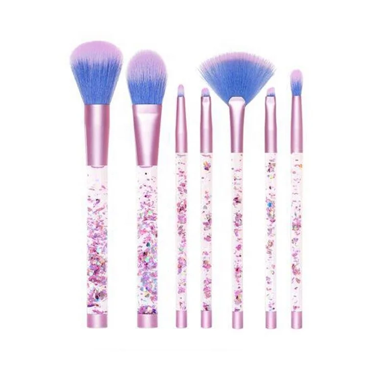 

7 pcs bling wholesale makeup brush set, Customized color