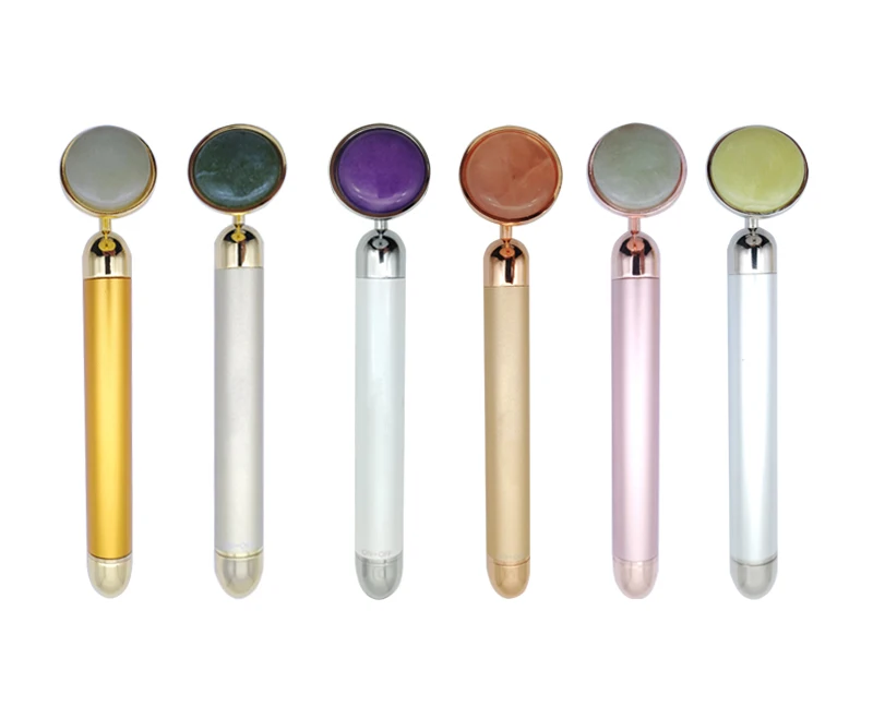 
2019 New Beauty Tool Skin Tighten Multicolor Custom Jade Facial Roller 