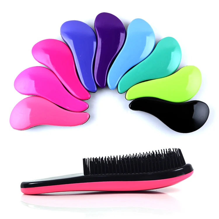 Professional Vent Massage Scalp Wet Extension Wig Comb Detangling Hair Brush For Wigs 360 Wave Cepillo Brush, Customized color accepted