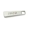 Garment Accessories Silver Metal Zipper Puller, Custom Made Bag Metal Zipper Pull Charms