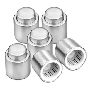Image of Amazon Hot Sale Stainless Steel Red Wine Stopper Vacuum Sealed Wine Storage Bottle Stopper