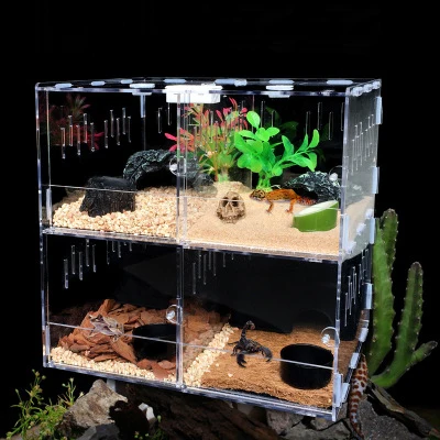 

Transparent acrylic corn snake reptile terrarium