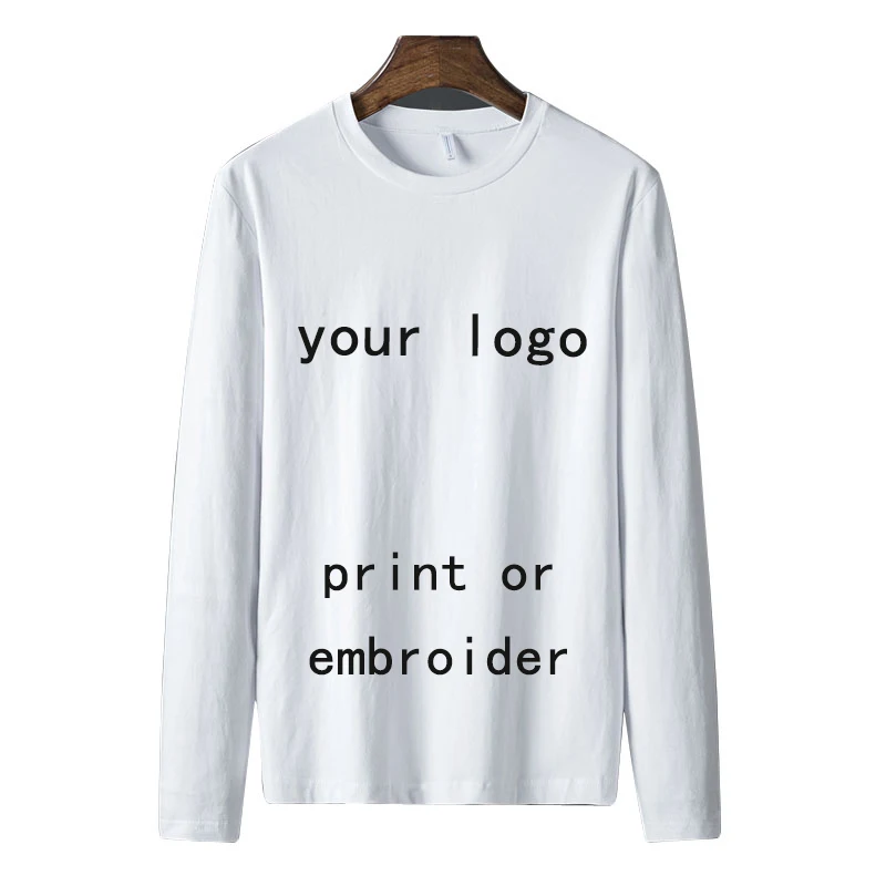 

Blank White T-Shirt Men Custom Long Sleeve Cotton T Shirt Printing Cheap Price Round Neck Tshirt, N/a