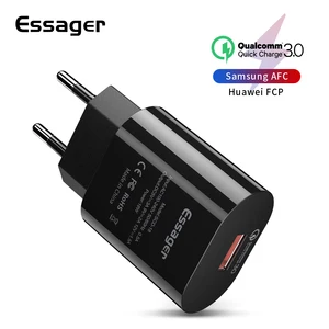 Essager Quick Charge 3.0 USB Charger QC3.0 QC Turbo EU Wall Charger For Samsung A50 S10 Xiaomi mi 9 8 Fast Charging Mobile Phone