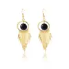 Hoop Tassel Flower Gold Plated Fringe Dangle Eye Crochet Fancy Elegant Drop Arrow Earring