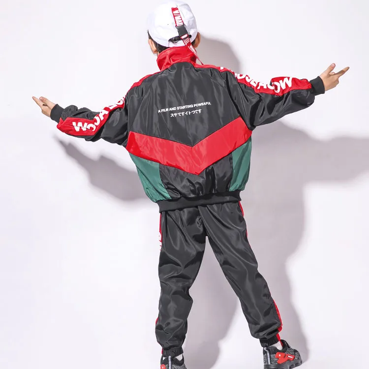 Wholesale Hip Hop Black kids Casual Style Tracksuit
