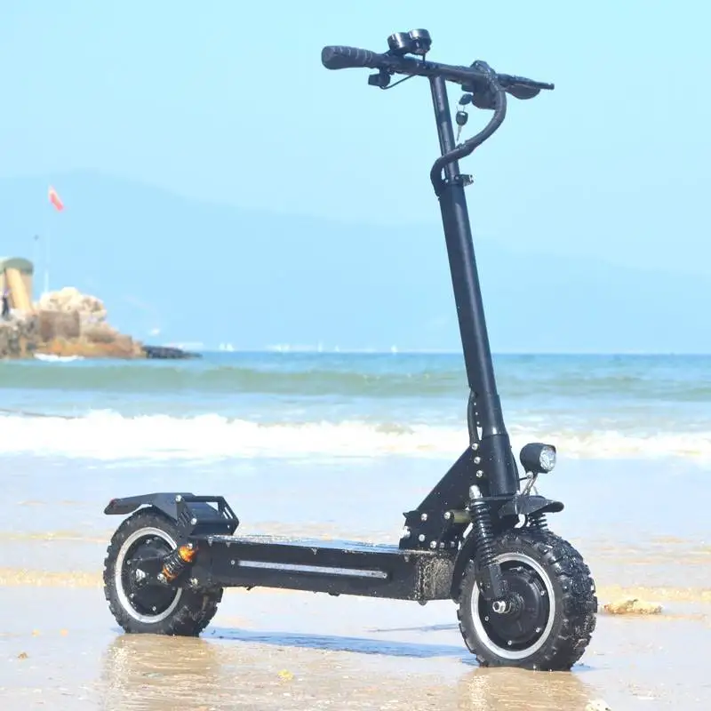 

2019 China factory FLJ T113 11inch Off Road Electric Scooters 3200W 60V CE Certification fat tire electric scooter Adults, Black