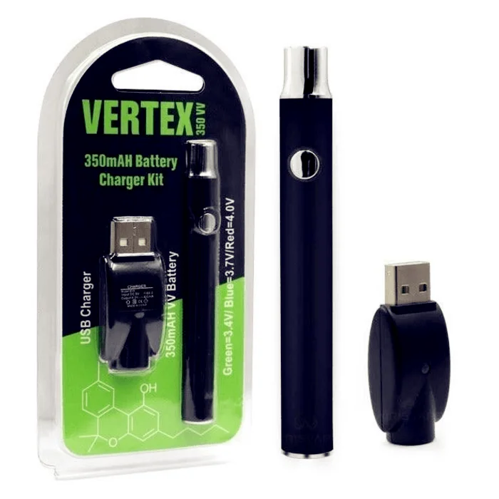 

Vertex 350mAh Voltage Control Battery cbd vape pen kit variable voltage vaporizer pens, N/a
