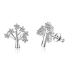Alibaba Website In China Three-layer Platinum Plated Tree Of Life Inlay Zircon Earring Stud For Women's Earrings Jewellery