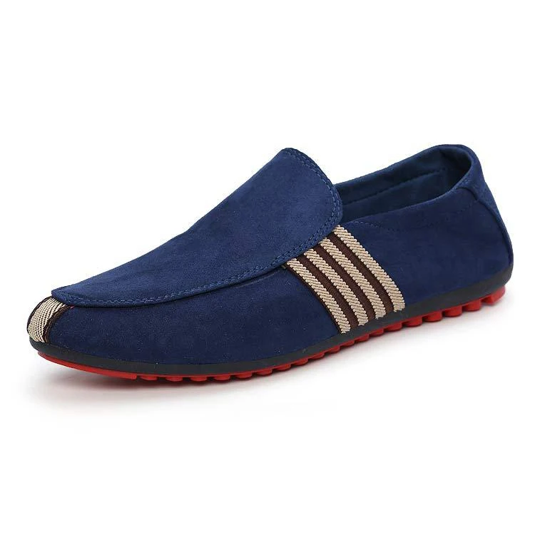 

Wholesale comfortable fashion custom rubber suede loafers driving slip on flat leather men casual shoes
