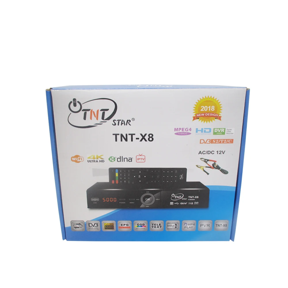 

TNT- X8 Combo dvbt2 C S2 4K HD receiver decoder powervu m3u decoder with cccam