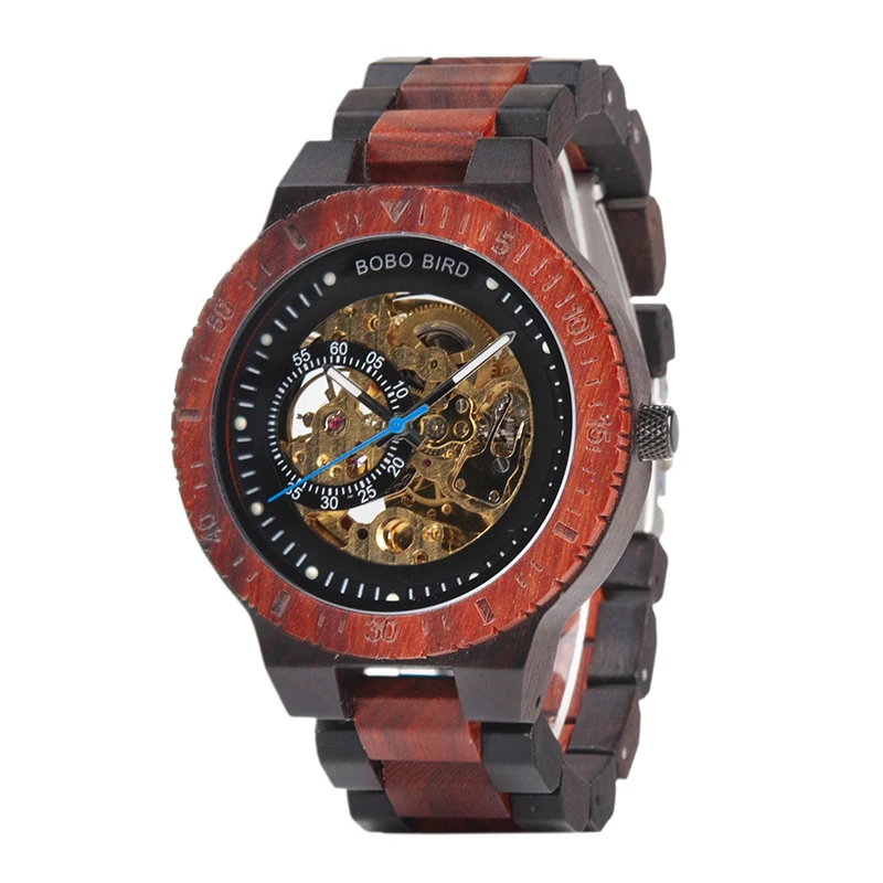 

bobo bird Automatic mechanical Wood Watch logo for wristwatch man luxury wood watch