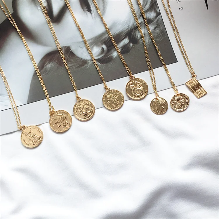 

DQ-84539 /TRACYSGER/ 2019 hot sale coin pendant necklace