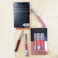 

MYG Hot sale makeup one box with 3 piece matte liquid lipstick private label