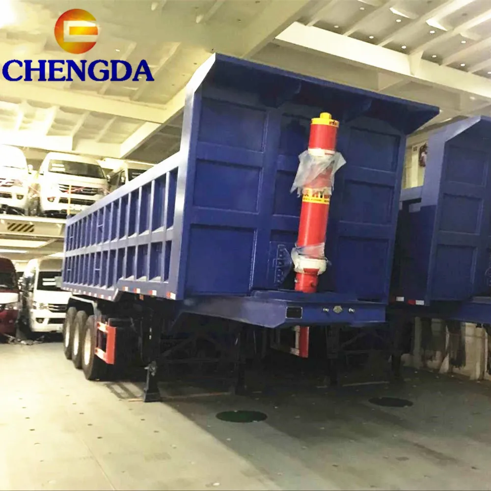 3 Axle 40 Cubic Meter Tractor Dump Semi Trailer Truck Dumper Tipper