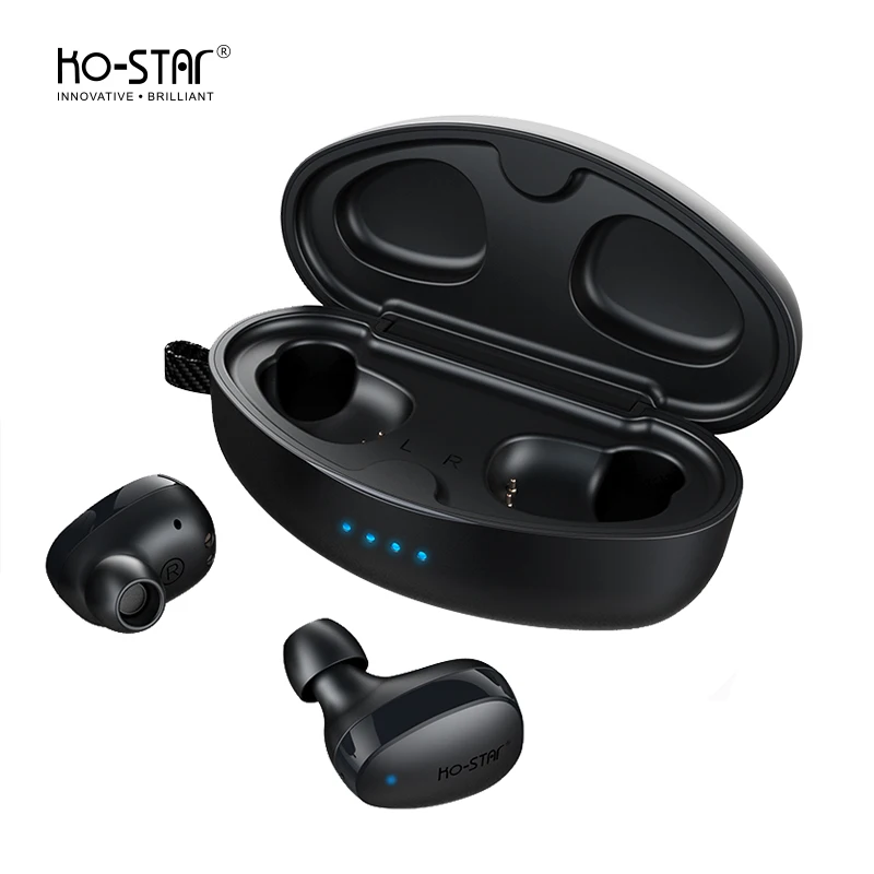 

2021 Stereo TWS Mini Audifonos Water-Resistant wireless earbuds bluetooth 5.0 in Ear Sport earphone Black