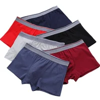 

Wholesale 95% cotton blank plain sweat breathable mid-waist men's boxer shorts