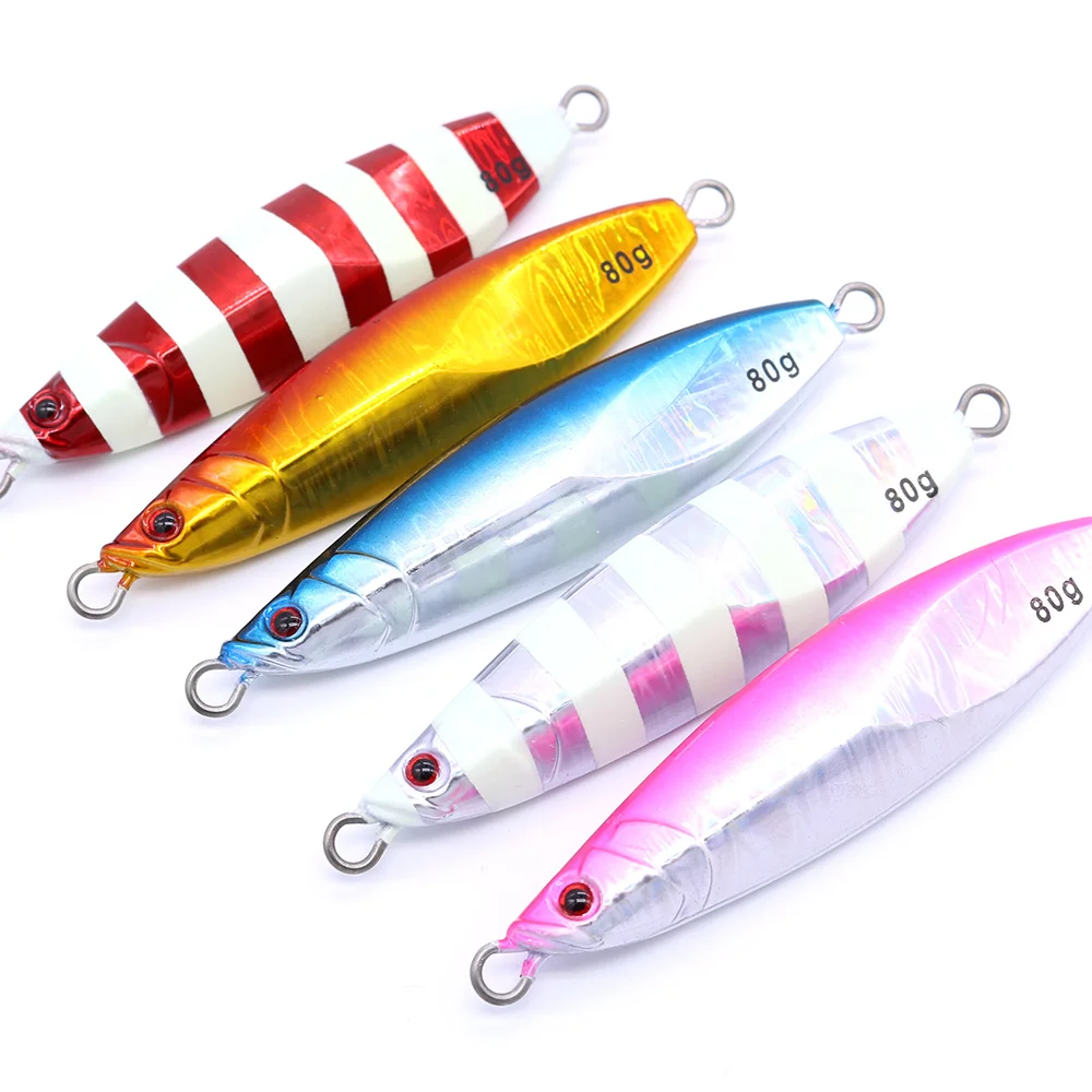 

CASTFUN STROBE Metal Slow pitch jig Jerk Fishing lure Metal jig 60g Lead fish jig, 5 colors