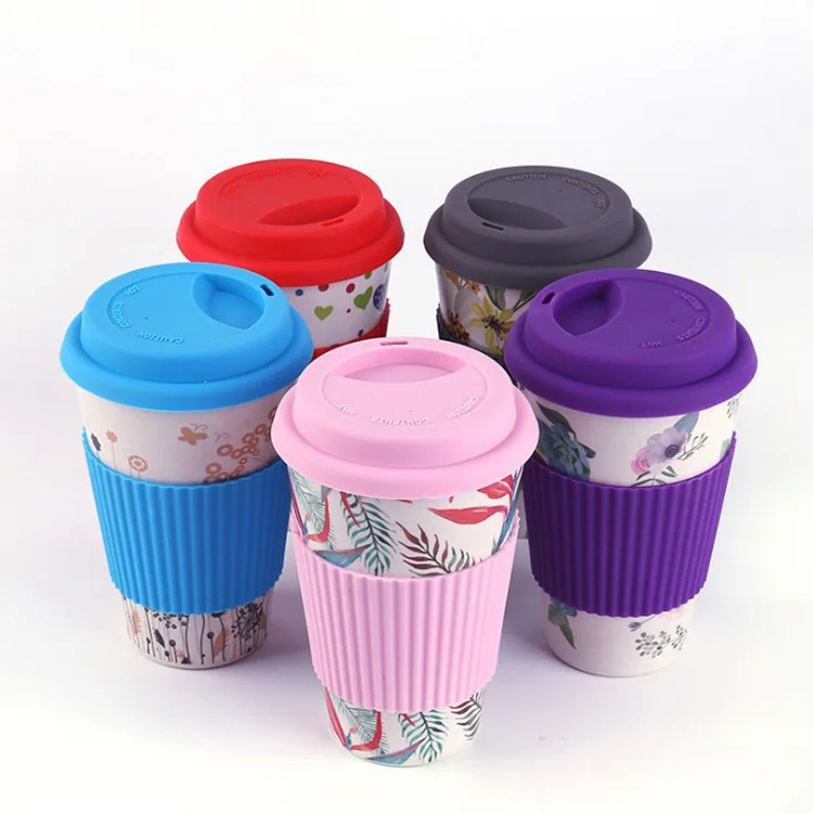 400ml customized printing logo bamboo coffee cup