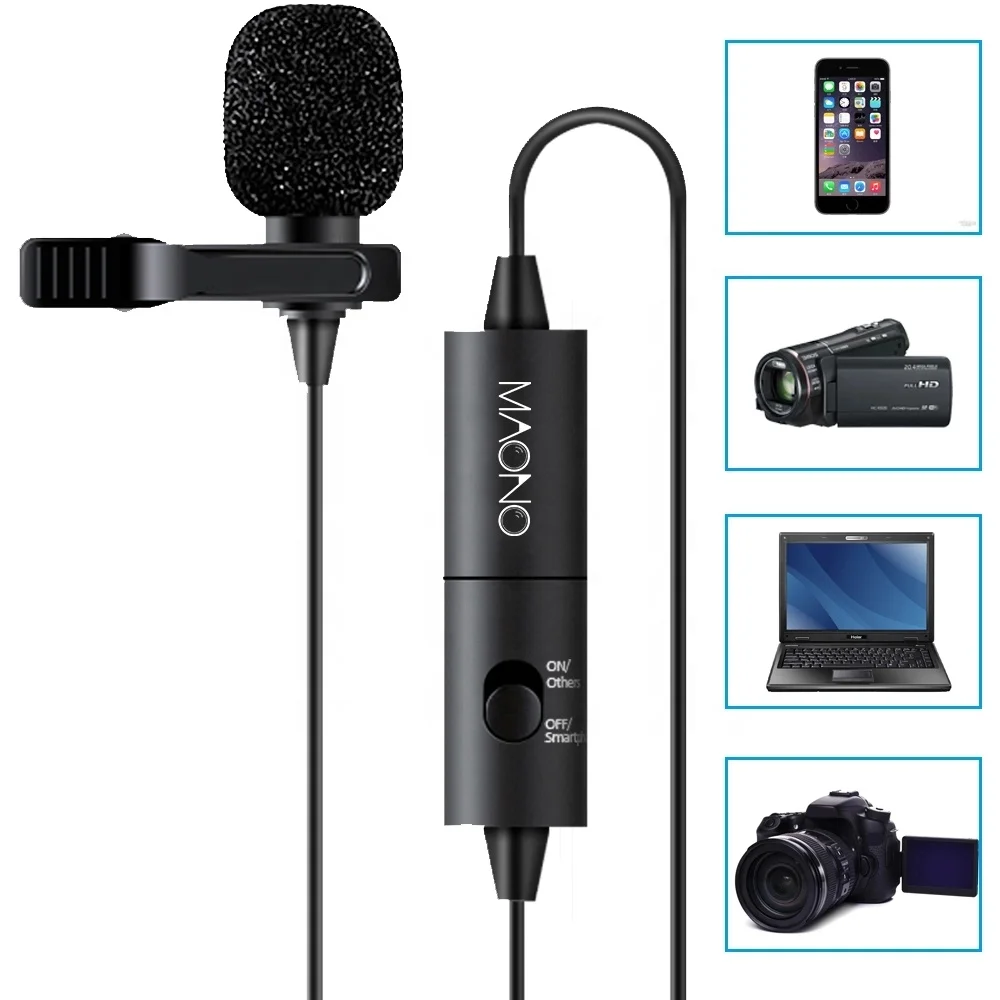 

Fully compatible wired mini hidden microphone cell phone microphone, Black