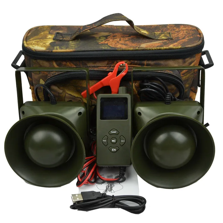 

Electronic waterproof speaker multisound duck call MP3 player hunting bird caller, Green/camouflage