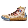 Customized Hand Painted Design Plain Colorful Men Casual Sneakers Fashion Custom Printed Canvas Shoes