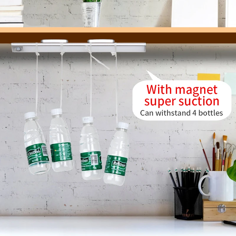 
usb rechargeable led magnetic cabinet light led light mirror for bathroom make up 