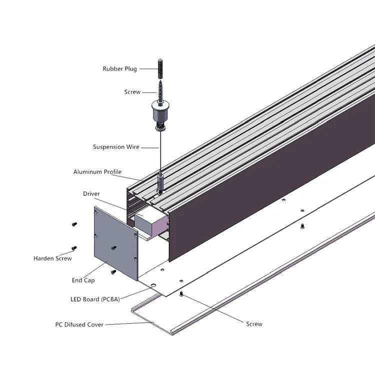 
Linkable led linear lights&lighting aluminium led profile alloy for led linear pendant light 