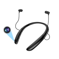 

Wearable Neckband Sports Recorder Wireless Earphone BT Headsets with Hidden Video Recording Spy Camera
