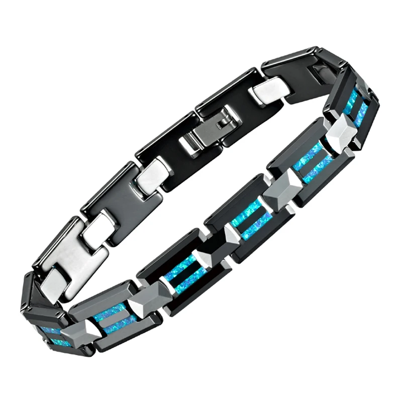 pulseras armband custom jewelry bracelet,magnetic stainless steel Tungsten bracelet women,Charm Opal jewelry bracelet men