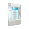 Wood acrylic logo perfume make up display stand beauty products display cabinets