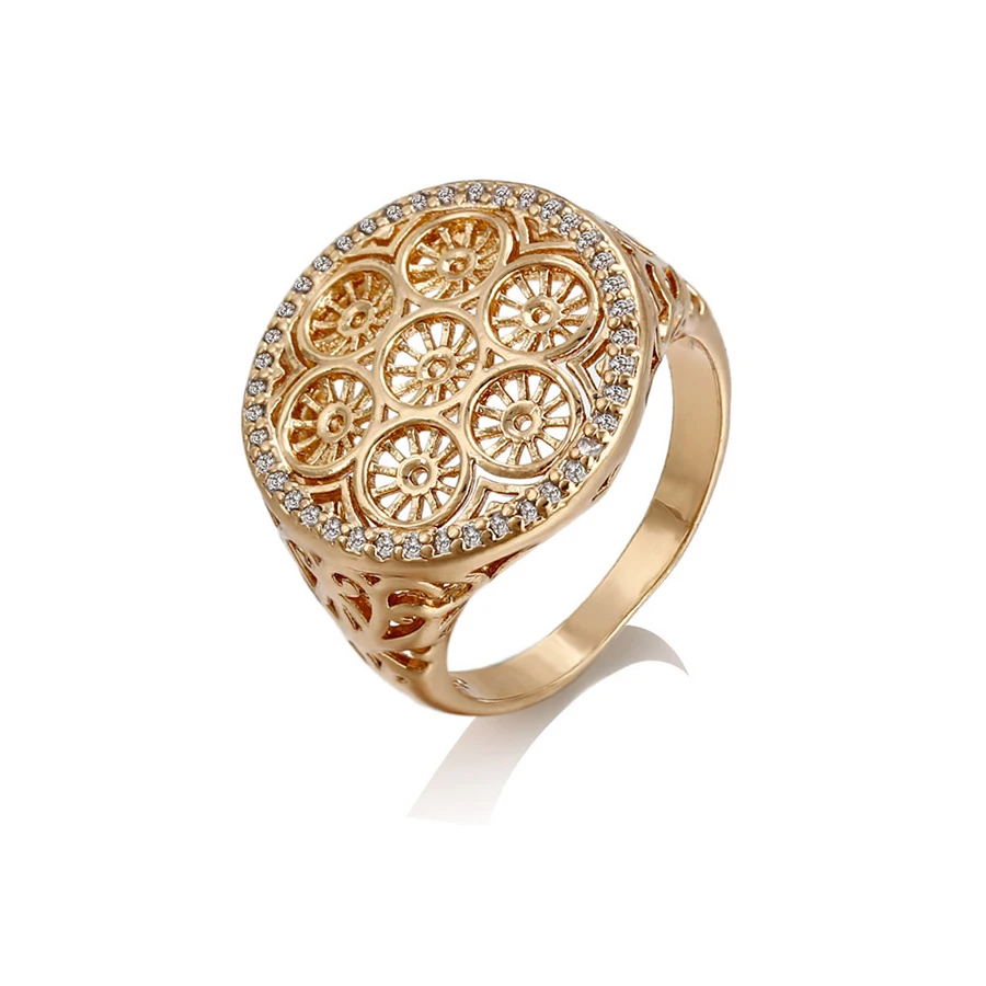 

14392 xuping synthetic zircons style gold plated signet ring