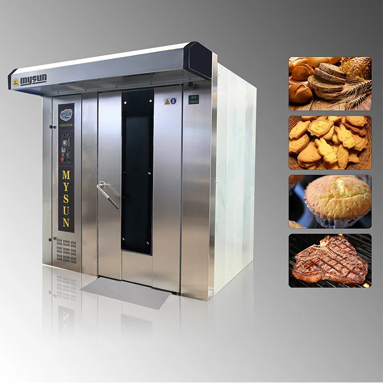 
prices 64 trays gas mini rotary bread oven bakery/stainless steel baking oven for bread 
