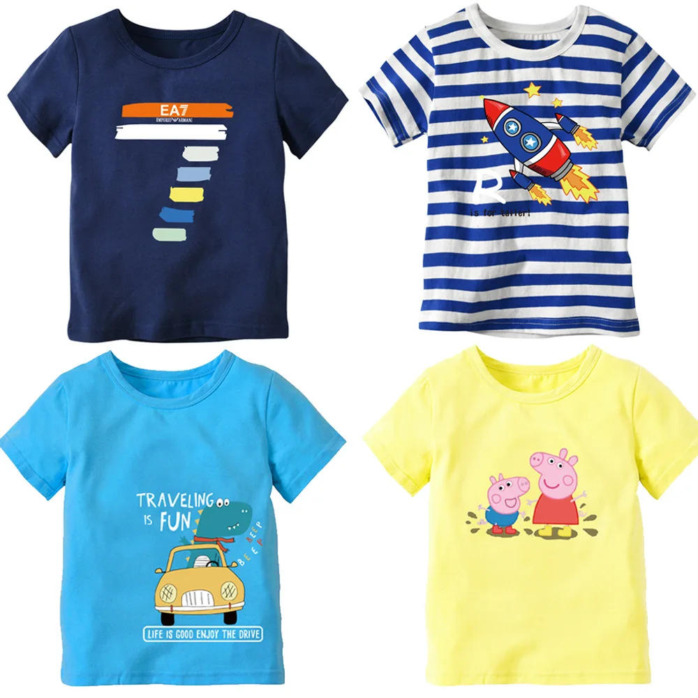 

Wholesale round neck short sleeve children cotton t-shirt kids, Picture