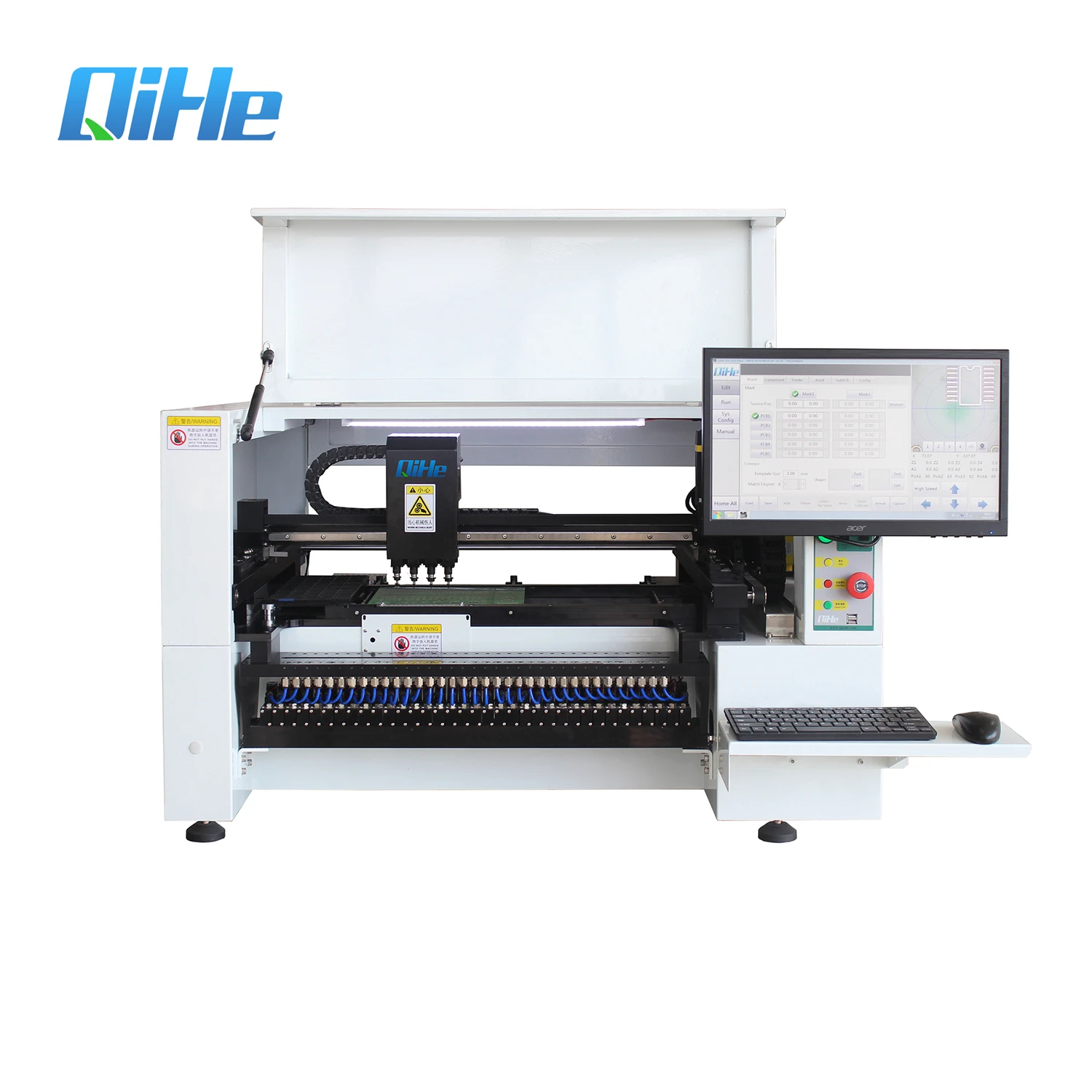 
QIHE smt assembly machine 64 Feeders Automatic smt pick and place machine smt assembly line 