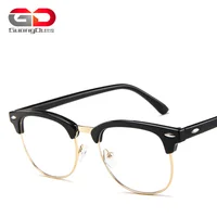 

New Brand Designer Men Women Glasses Frames Vintage Classical Eyeglasses Frames Half Metal optical glasses eyewear
