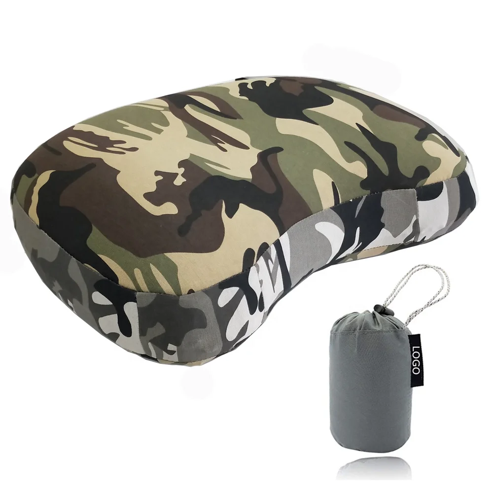 

air Camouflage hunting camping pillow case inflatable neck sleeping travel outdoor pillow, Customized